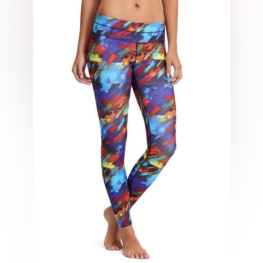 Athleta Colorful Abstract Leggings XS